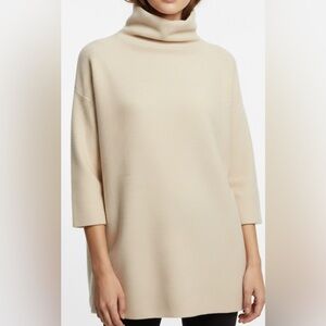 Q2 Women's Cream Cowl Neck Sweater